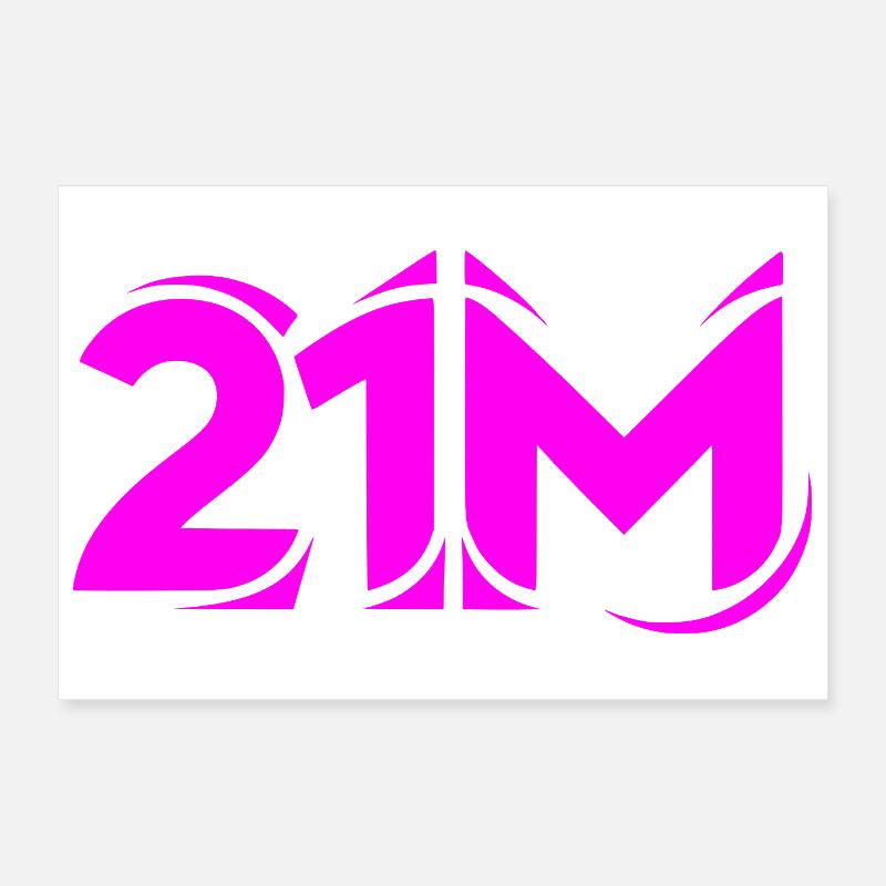 21M Bitcoin Supply Crypto Design 21 Limite Million Poster 30 x 20 cm