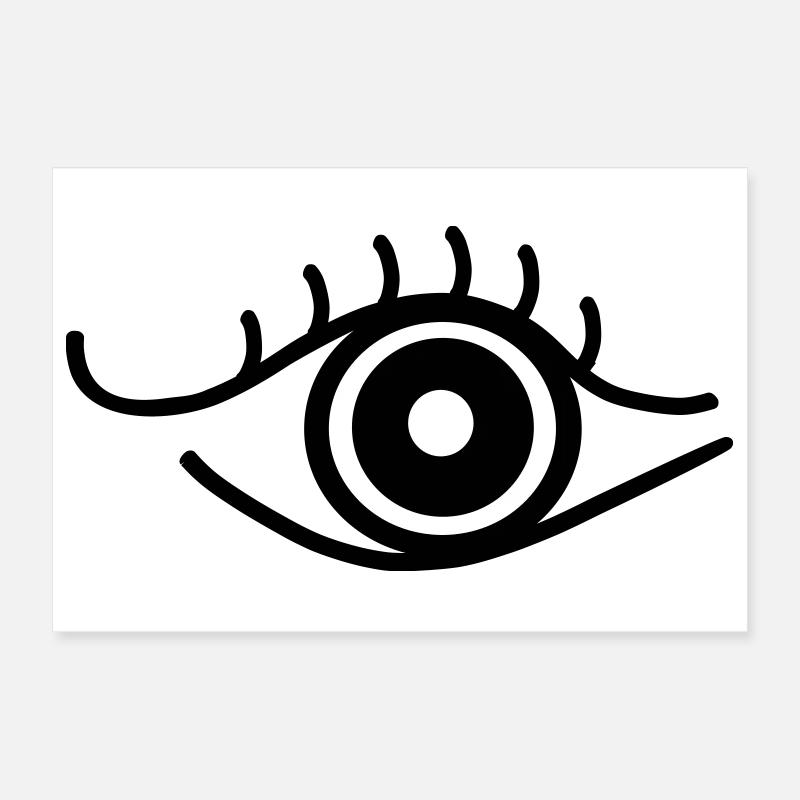 Auge_sw Poster 30 x 20 cm