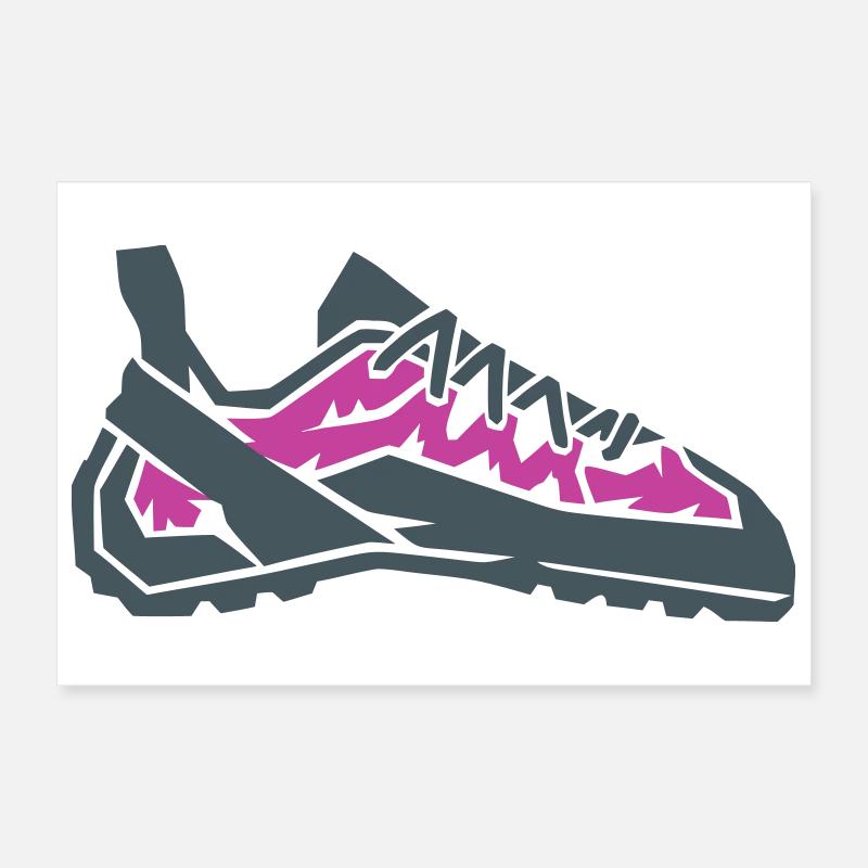 Vector de bloc avec chaussures d’escalade Poster 30 x 20 cm