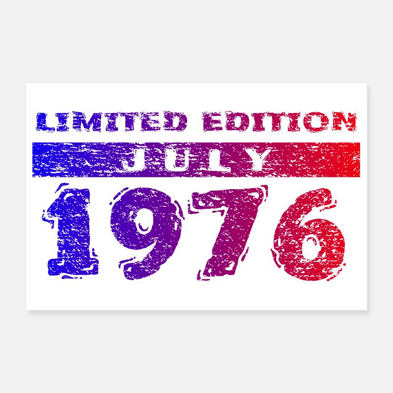 50e anniversaire Édition limitée 07/1976 Poster 30 x 20 cm