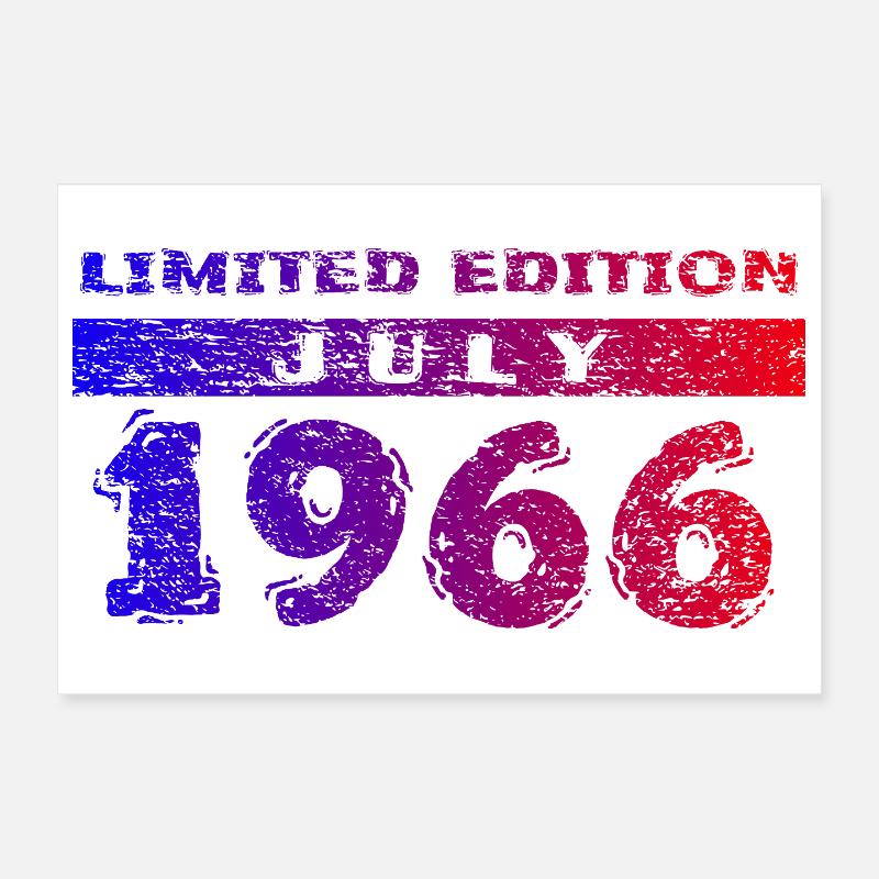 60e anniversaire Édition Limitée 07/1966 Poster 30 x 20 cm