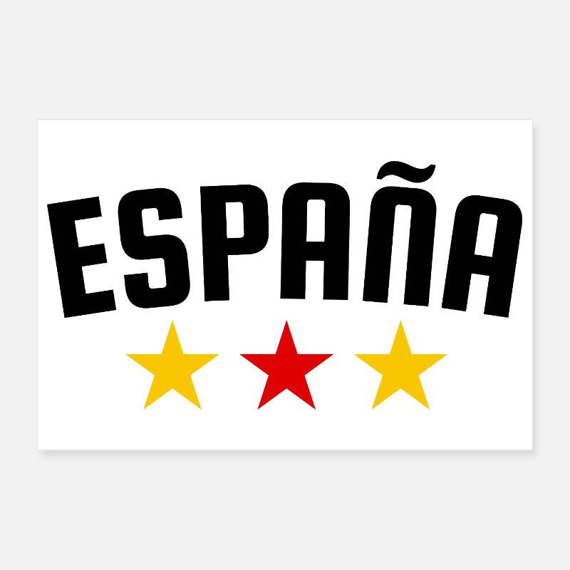 Conception Espagne 3 étoiles Poster 30 x 20 cm