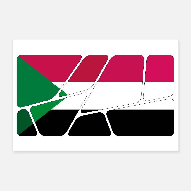 Sudan as a flag Poster 12" x 8" (30x20 cm)