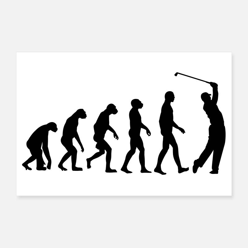 Golf Golf Evolution Poster 30 x 20 cm