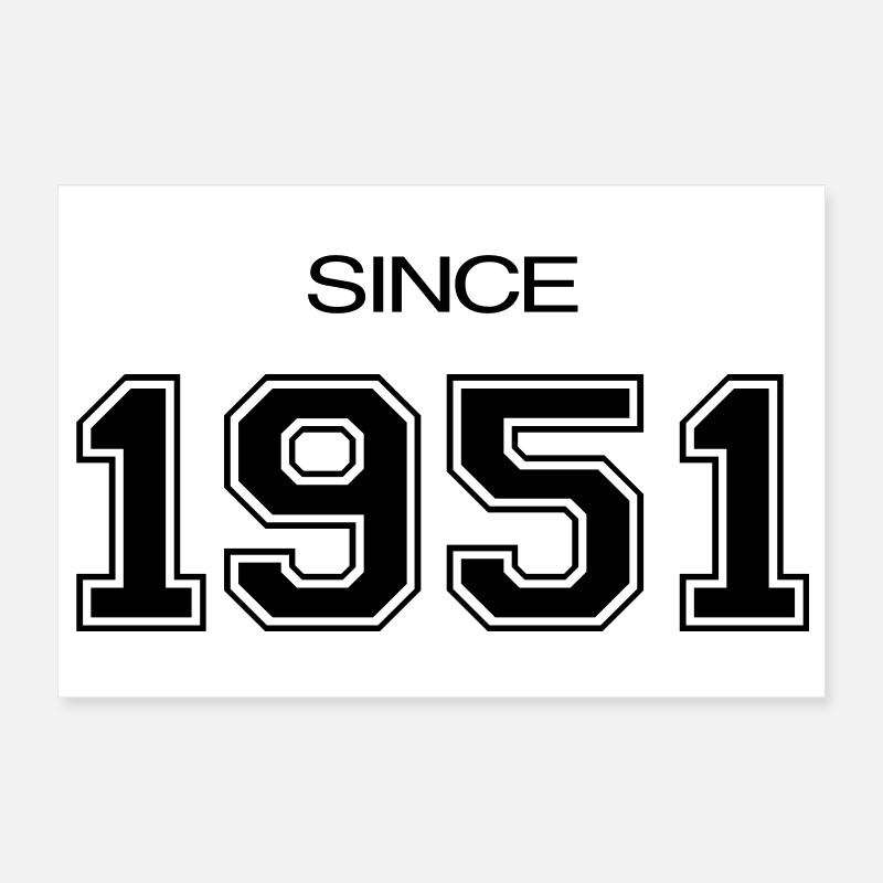 1951 Geburtstagsgeschenk Poster 30x20 cm