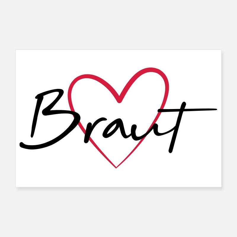 Mariée Coeur De vie de garçon Poster 30 x 20 cm