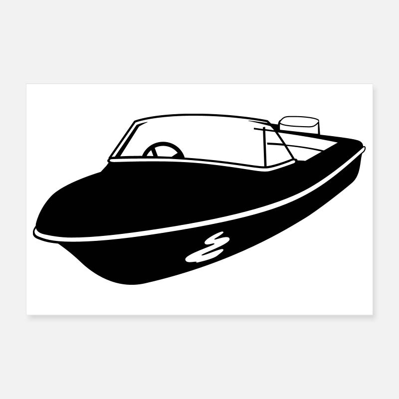 speedboat Poster 12" x 8" (30x20 cm)