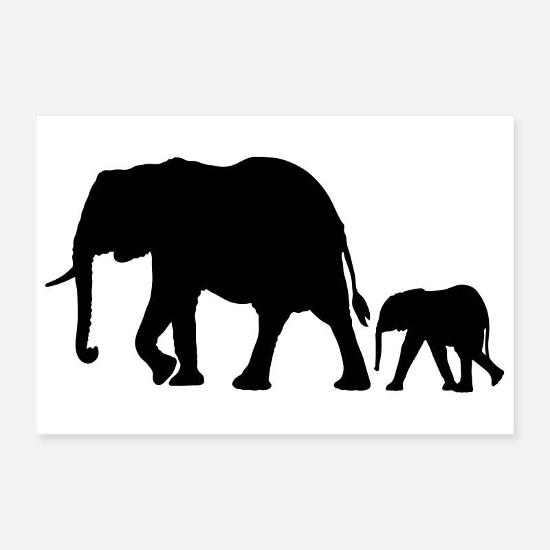 Elefanten Poster 30x20 cm