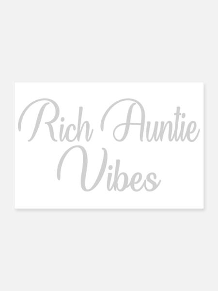 Reiche Tante Vibes Tante Frauen Beste Tante Mütter Da - Poster 30x20 cm - Weiß - Vorne