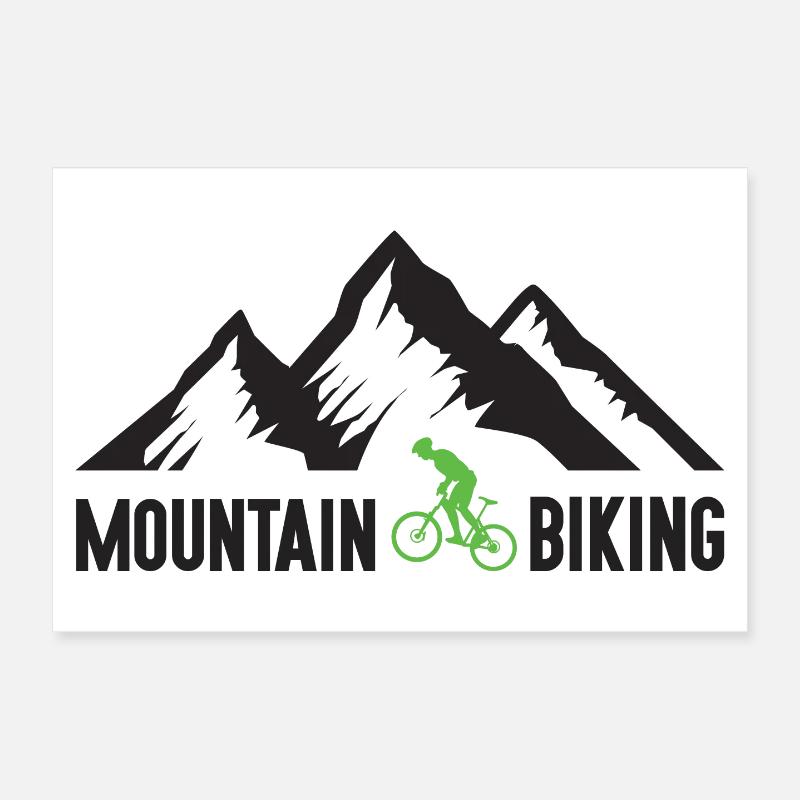 Mountainbiken Poster 30x20 cm