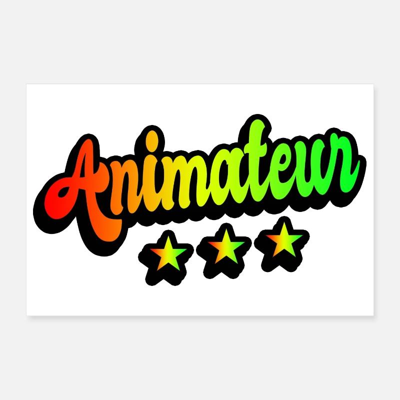 Animateur Regenbogen Design Poster 30x20 cm