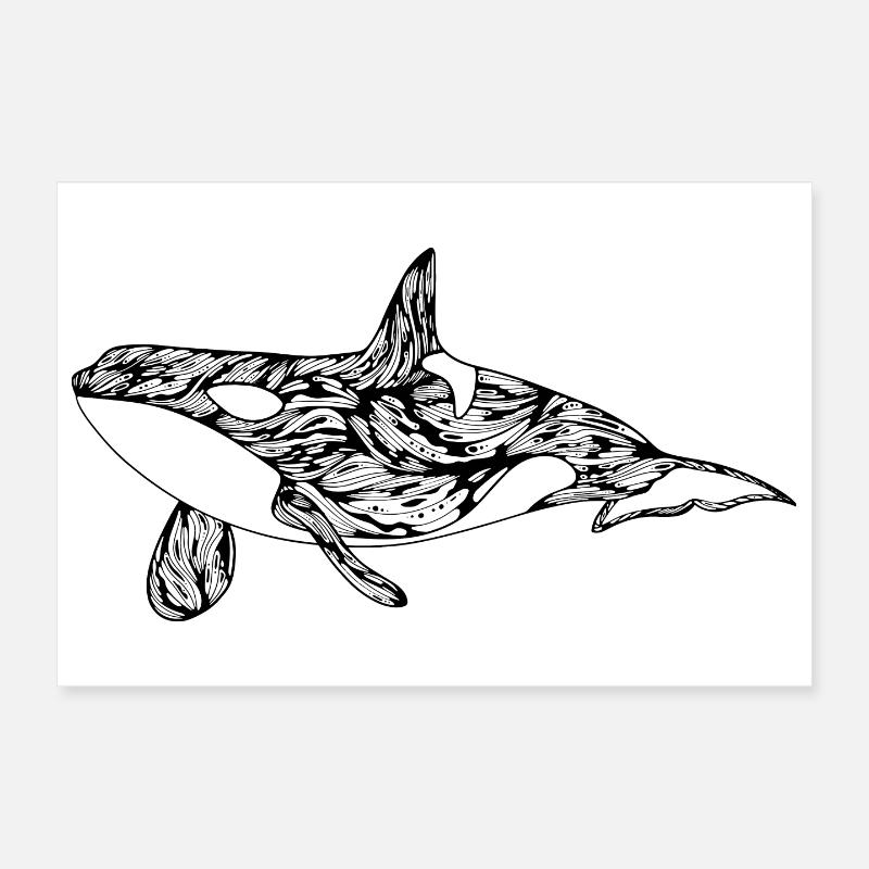 Killer whale Poster 12" x 8" (30x20 cm)