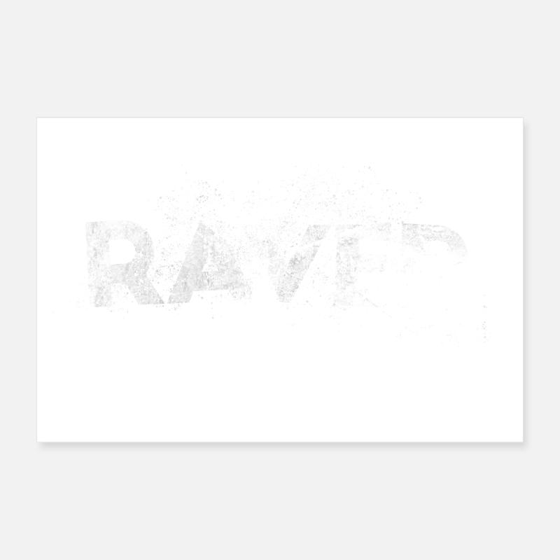 Rave grunge design , for DJ EDM Techno House Poster 12" x 8" (30x20 cm)