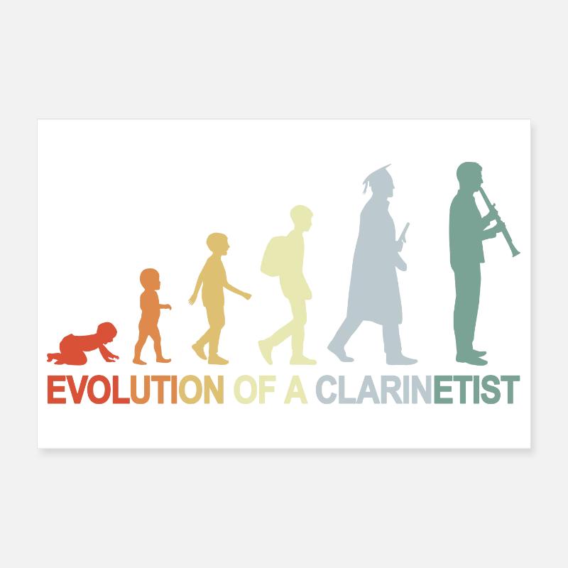 Évolution de la clarinette Poster 30 x 20 cm