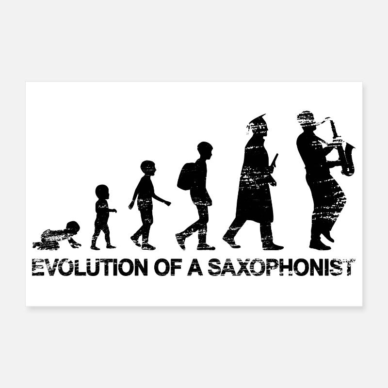 Entwicklung eines Saxophonisten Poster 30x20 cm