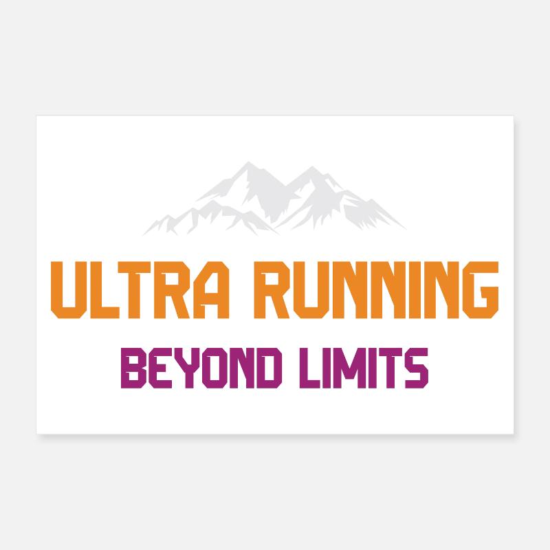 Ultra Running - Beyond Limits Poster 12" x 8" (30x20 cm)
