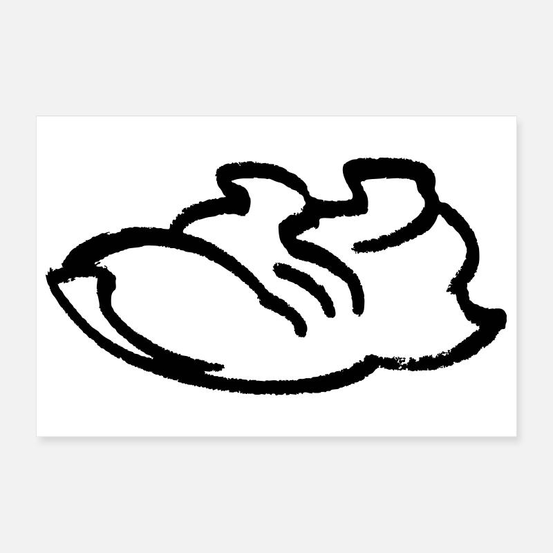 Contour de la chaussure de course Poster 30 x 20 cm