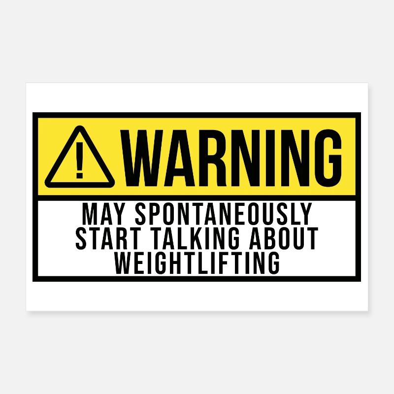 Weightlifting Poster 12" x 8" (30x20 cm)