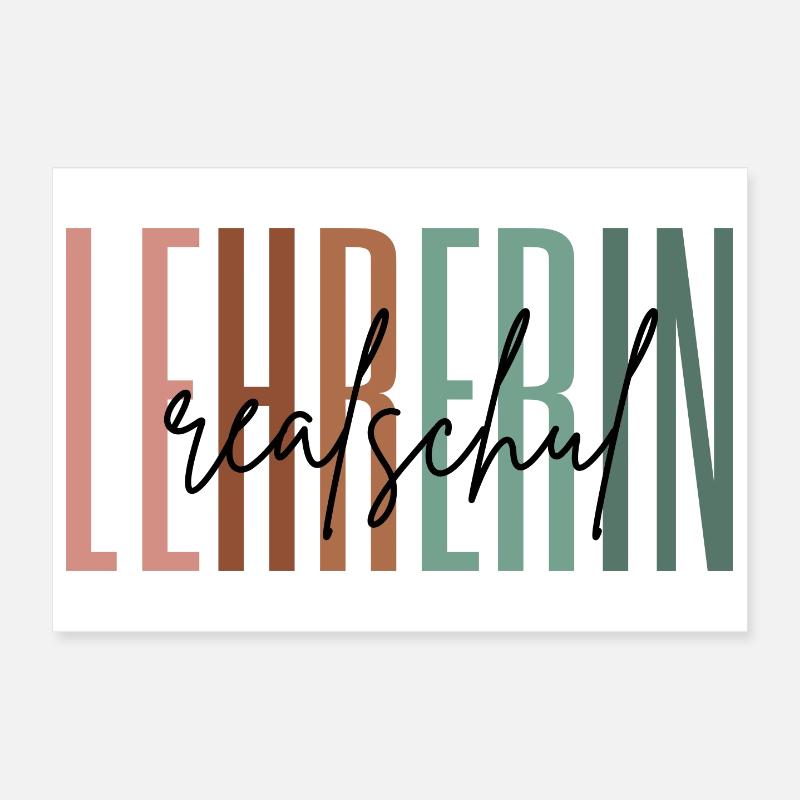 Lehrerin Realschule Realschullehrerin Geschenk Poster 30x20 cm