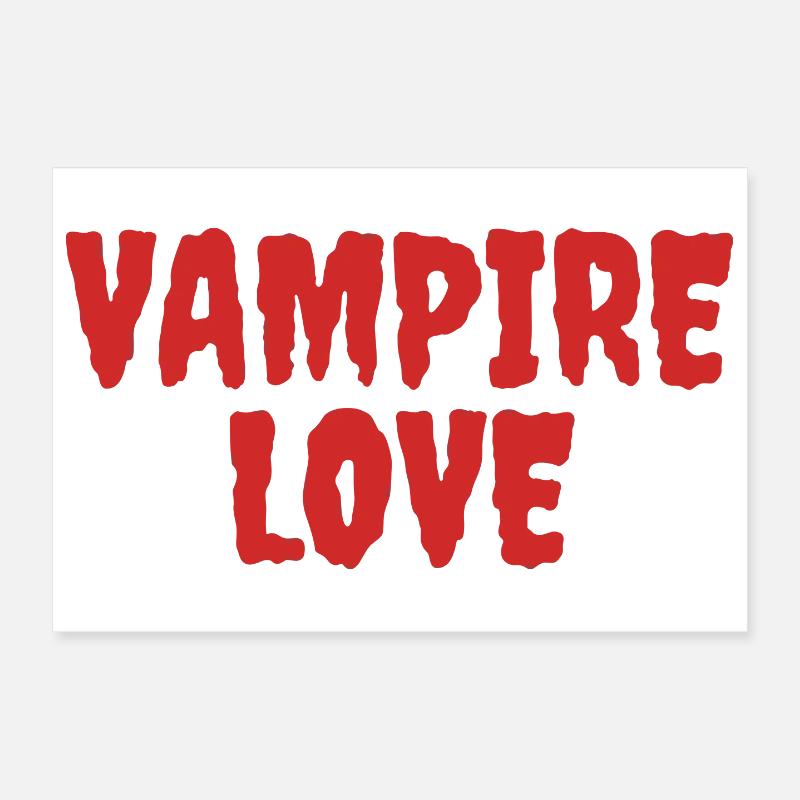 Vampire Love Halloween Artwork Poster 30 x 20 cm