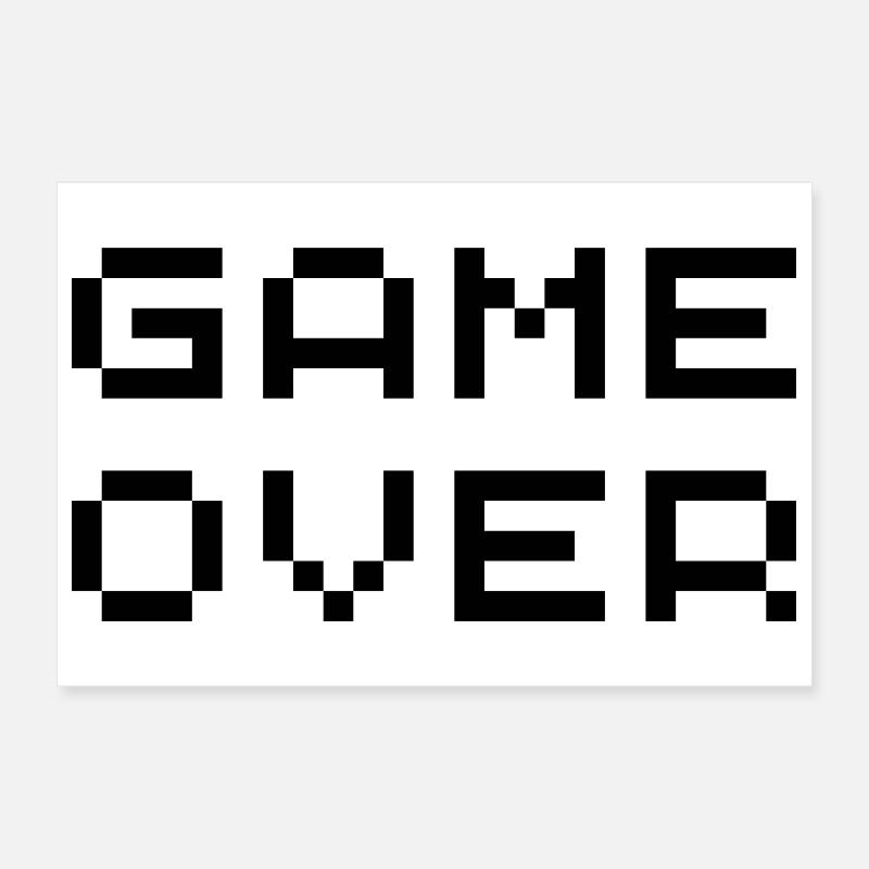Retro game over Poster 12" x 8" (30x20 cm)