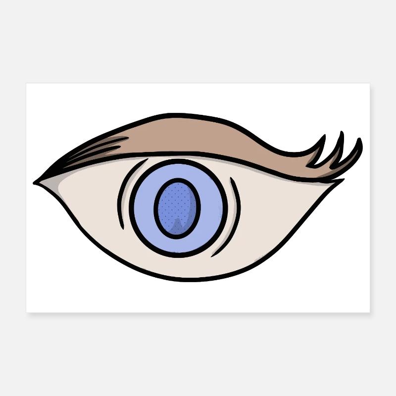 Vibrant blue eye Poster 12" x 8" (30x20 cm)