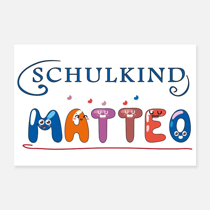 L’écolier Matteo Poster 30 x 20 cm