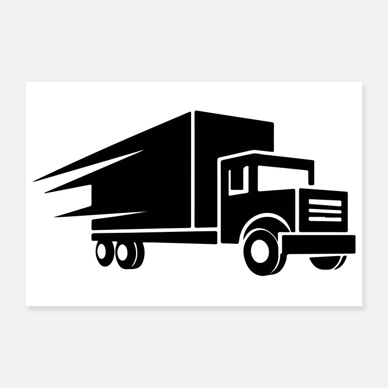 Transporter Lkw Symbol Poster 30x20 cm