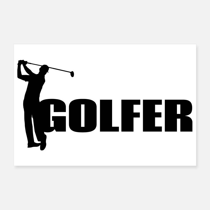 Golfer Poster 12" x 8" (30x20 cm)