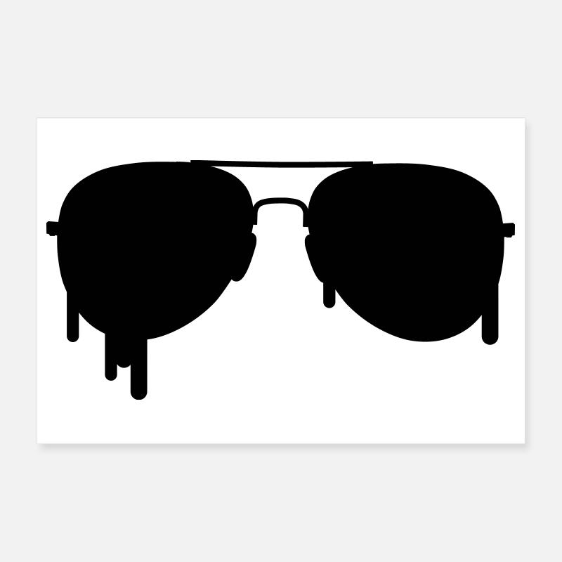 Pilot Brille Poster 30x20 cm