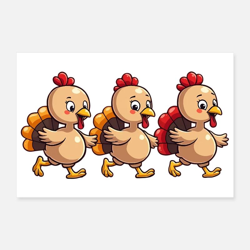 Bébé dinde de Thanksgiving Poster 30 x 20 cm