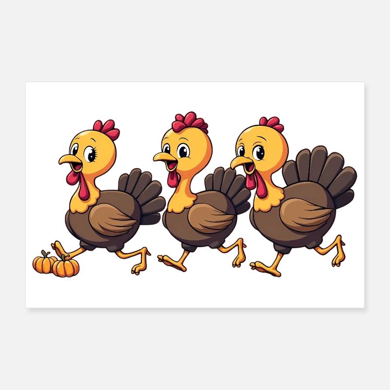Bébé dinde de Thanksgiving Poster 30 x 20 cm
