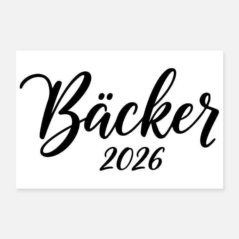 Bäcker 2026 – Handwerksdesign Poster 30x20 cm