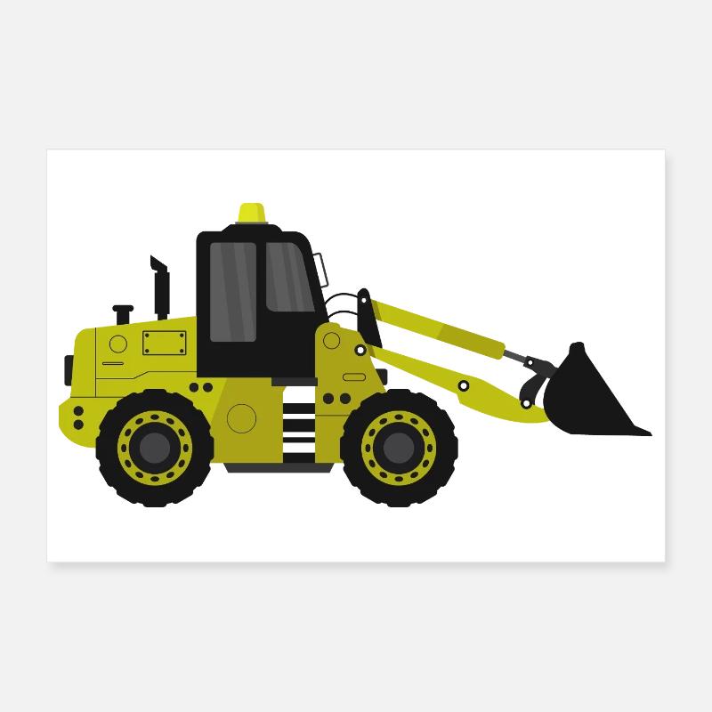Excavatrice Poster 30 x 20 cm