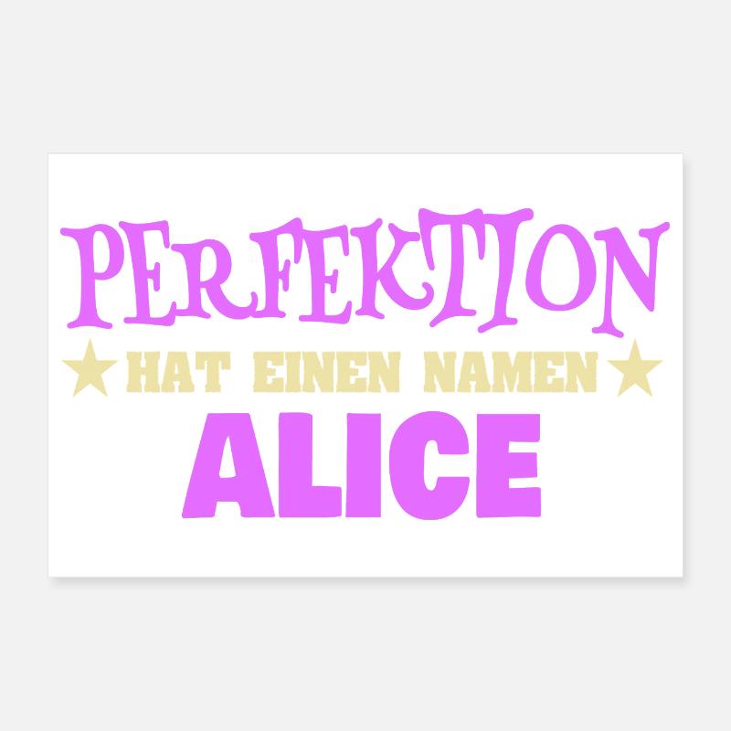 First name Alice Poster 12" x 8" (30x20 cm)