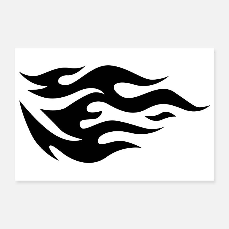 Flammen eines Feuers Poster 30x20 cm