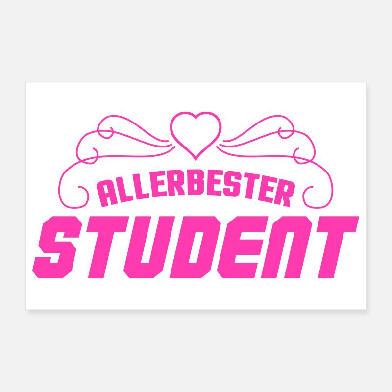 Allerbester Student Poster 30x20 cm
