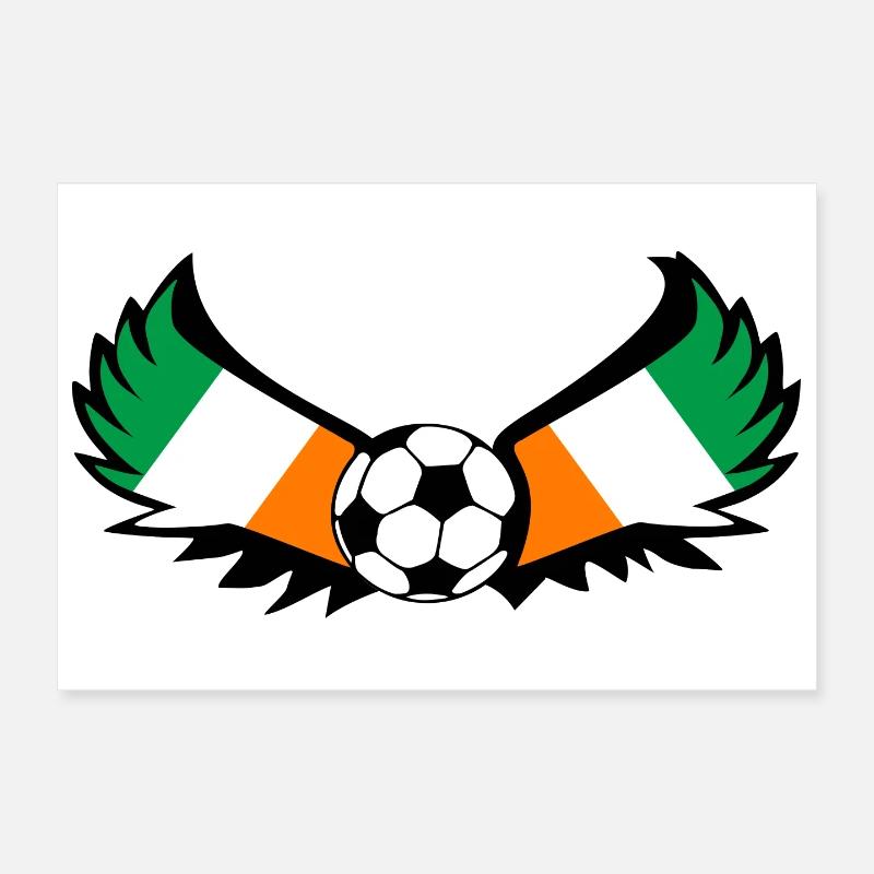 Fussball Irland Poster 30x20 cm