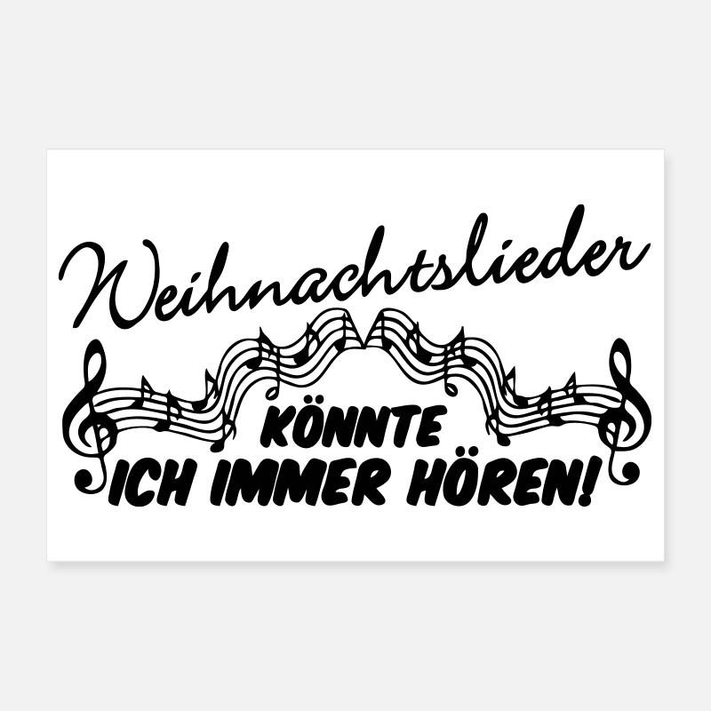 Weihnachtslieder Weihnachten Spruch Geschenk Poster 30x20 cm