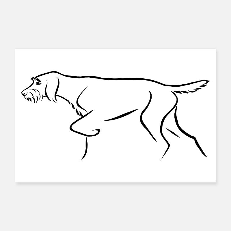 German Pointing dog Poster 12" x 8" (30x20 cm)