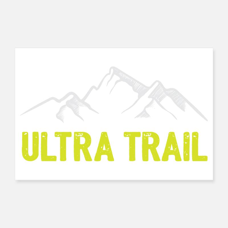 Ultra Trail - Poster 30x20 cm - Weiß