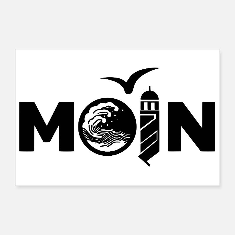 Moin typical North German Poster 12" x 8" (30x20 cm)