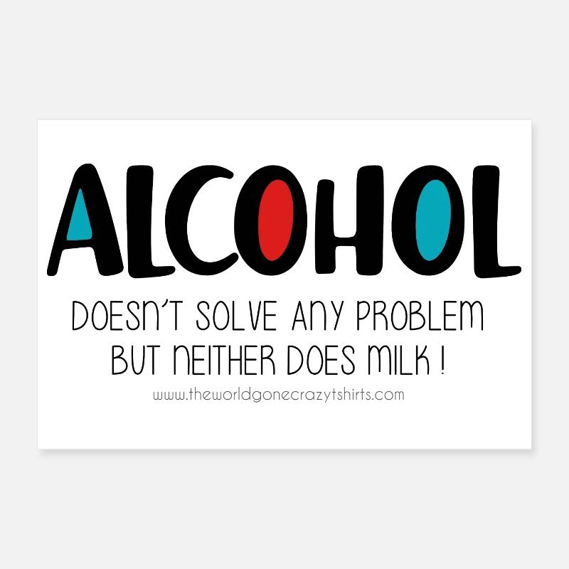 Alcohol Poster 12" x 8" (30x20 cm)