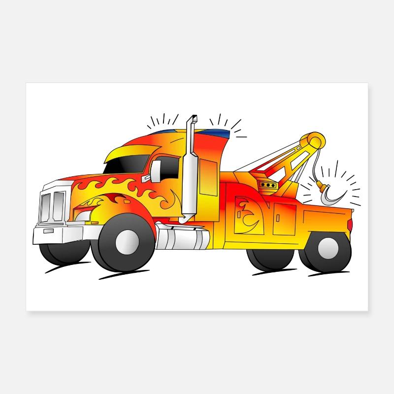 cooler Abschleppwagen Abschlepper LKW Poster 30x20 cm