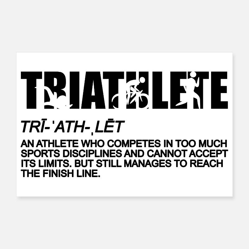 Triathlon Definition Poster 12" x 8" (30x20 cm)
