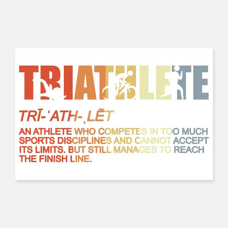 Définition du triathlète Poster 30 x 20 cm