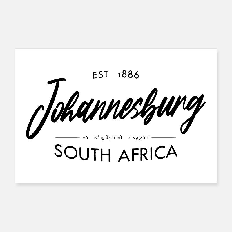 Coordination Johannesburg Design Afrique du Sud Poster 30 x 20 cm