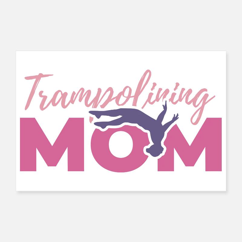 Trampoline jumper mère Poster 30 x 20 cm