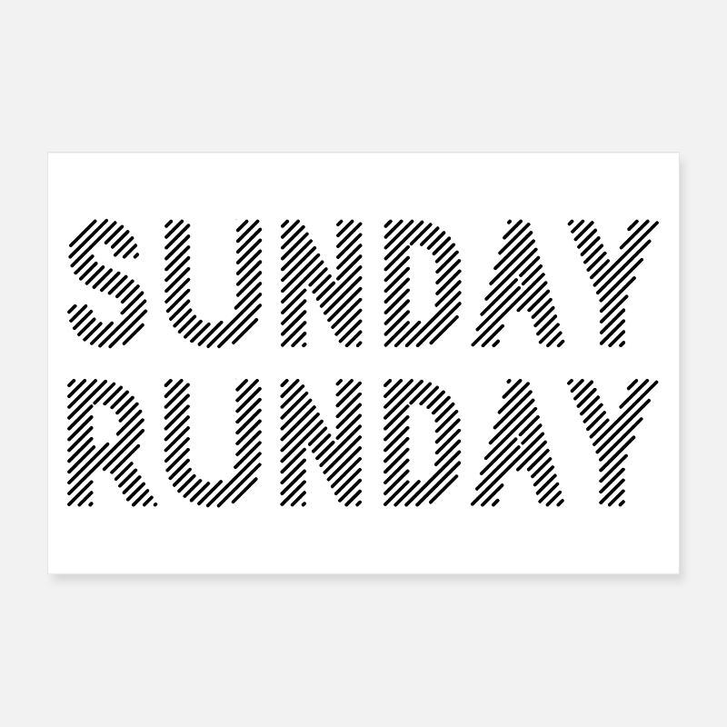 Sunday Runday Poster 12" x 8" (30x20 cm)