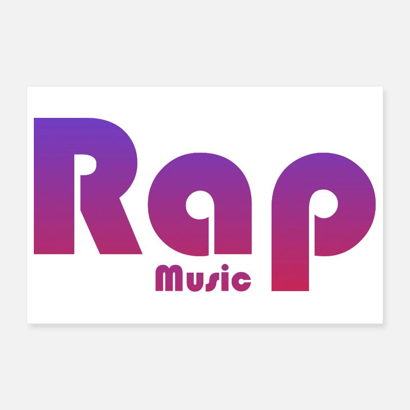 Vibrant Text Design Rap Music Poster 12" x 8" (30x20 cm)